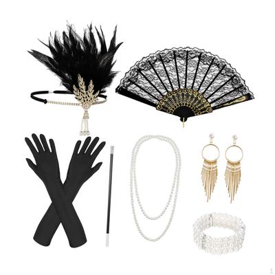 1920s Accessories Set for Women Headband Decor Photo Props Headwear Costume