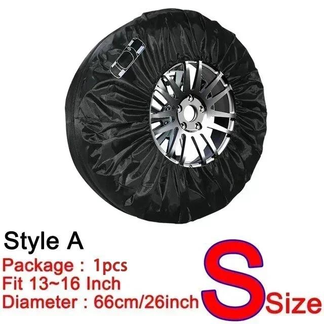 AD Universal 4 Stück Reserveradabdeckung Hülle Polyester Autoreifen Aufbewahrungstaschen Automobil Reifen Zubehör Auto Fahrzeug Radschutz
