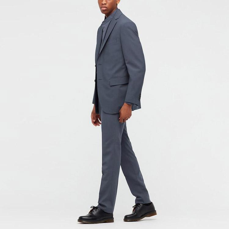 Uniqlo X Jil Sander Collaboration Series Wool Blazer Men blazers Dark-Gray 439932-08