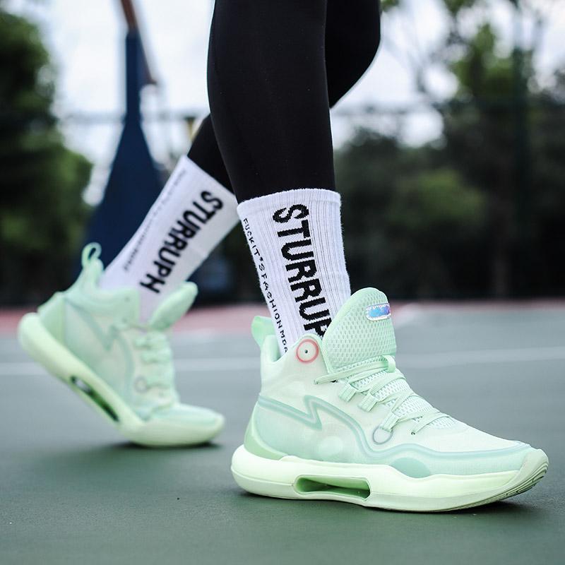 Fashion Men Basketball Shoes Cushioned Sneaker Fashion Train Athlete High Quality Sports Shoes Fluorescence Light Casual Sneakers 35-45