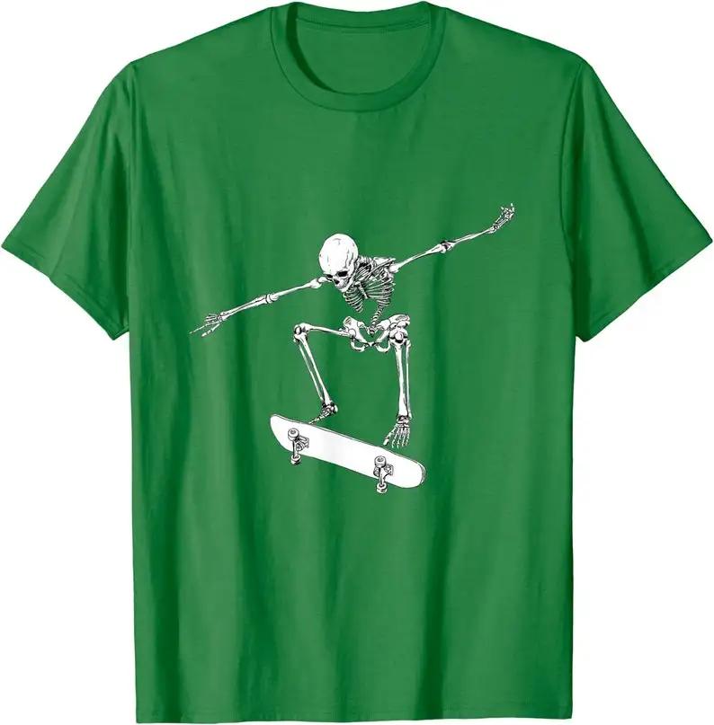 

Футболка для скейтбординга на Хэллоуин для мальчиков, скейтбордистов, мужчин, скелетов XXXXXL небесно-голубой