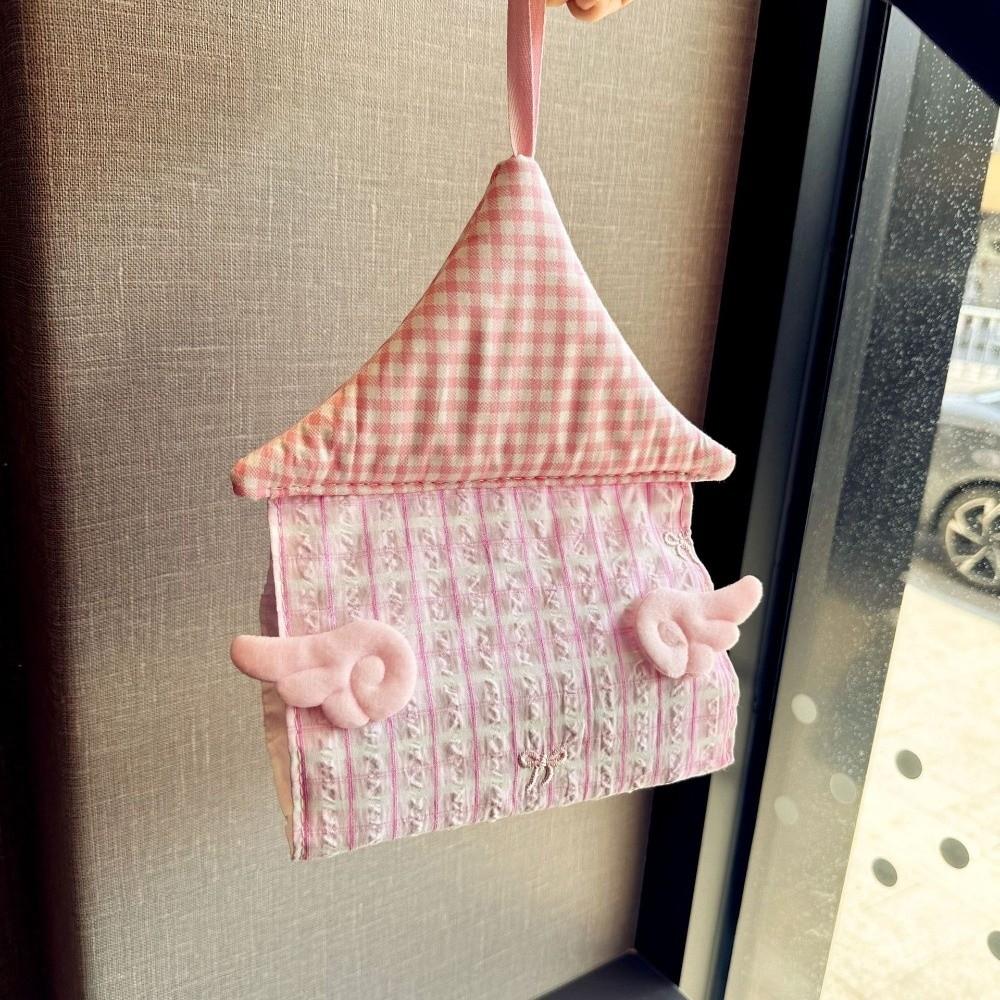 Space Saving Hanging Tissue Holder House Shape Decorative Tissue Bag Tissue Bag Living Room