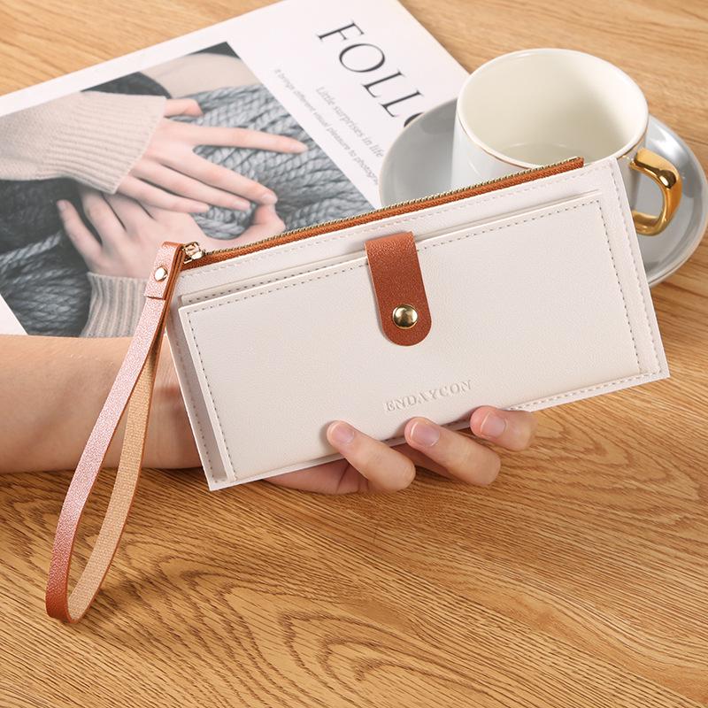 

Женский блестящий кошелек-картхолдер на молнии с множеством отделений для карт и отделением для монет белый