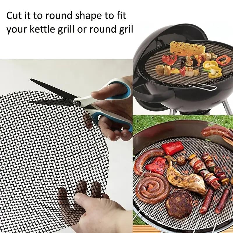 1pc BBQ Non-Stick Reusable Grilling Pad - High Temperature Resistant & Easily Cleaned - Perfect for Barbecue & Baking!