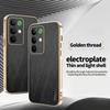 KADEM For Realme C85 Pro 4G Case Electroplating Silk Texture PU + TPU Phone Back Cover