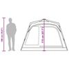 4 Person Camping Tent in Grey and Orange with Quick Release System