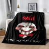 Saw Movie Flannel Blanket Soft All-Season Throw, Design for Camping, Car Travel, Hiking Sofa, Bed, Office Perfect Gift for Parties