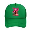 Pink Leather Cowboy Boots Western Party  Mesh Baseball Cap Hip Hop