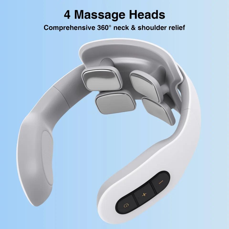 U-Shaped Shoulder Neck Massager Cervical Vertebra Heating Massage Muscle Relieve Pain Relief EMS TENS Electric Pulse Massager Health Care