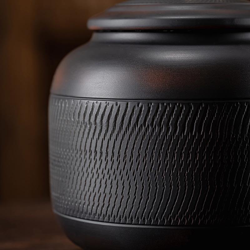 Premium Purple Clay Ceramic Tea Canister for All Teas – Large Capacity, Airtight Storage.