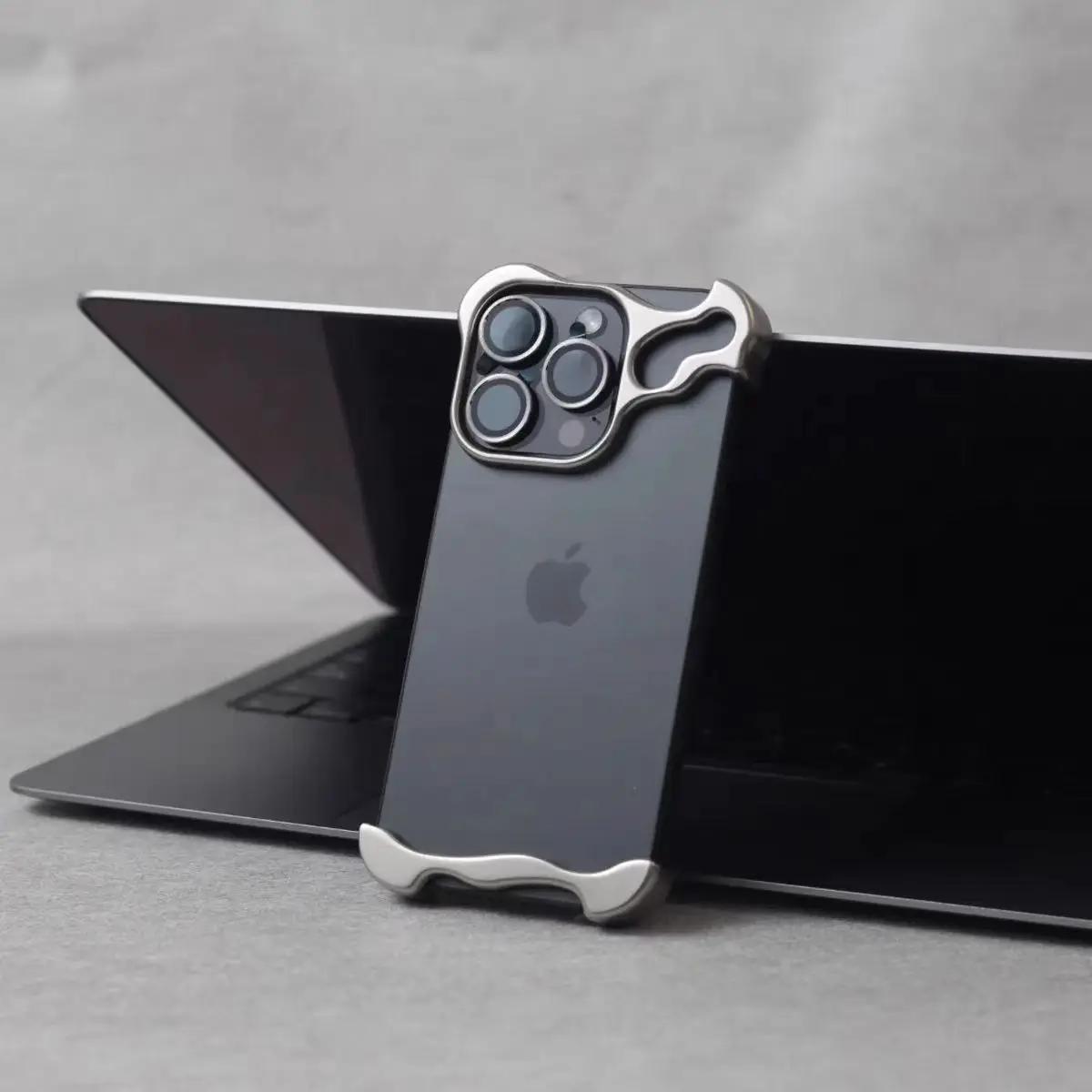 

Alloy Bumper Phone Case for IPhone 12 13 14 15 16 17 Pro Max 17 Air Lens Film Protection Metal Cover For iPhone 15 Plus