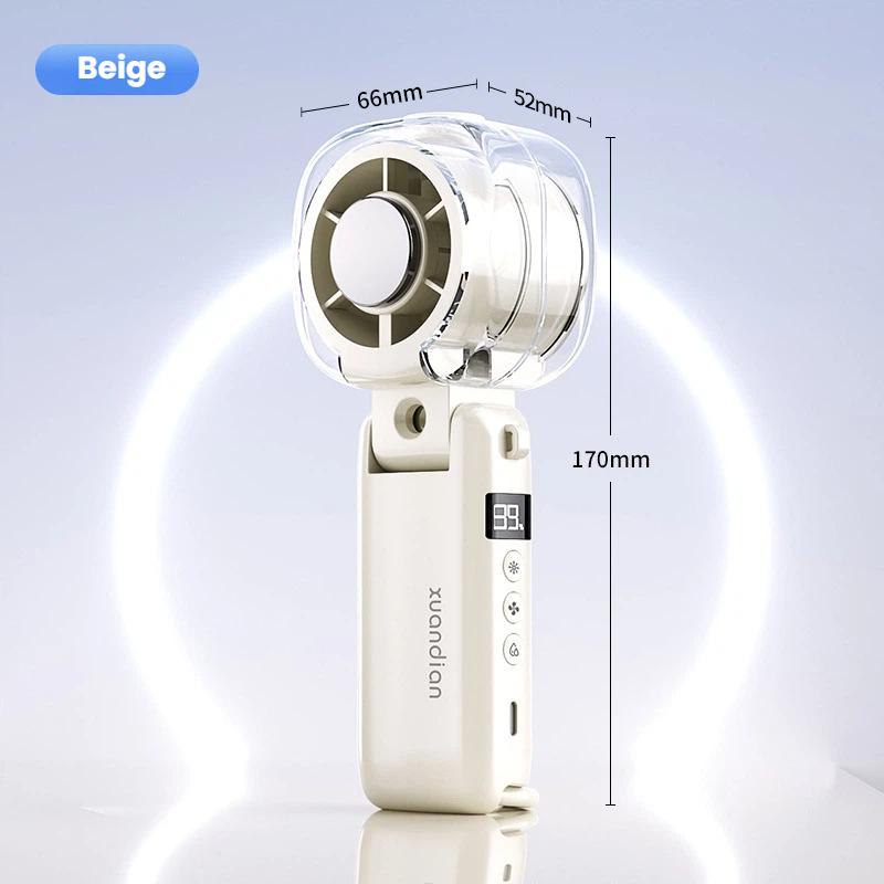 High-Speed Portable Turbo Handheld Misting Fan with Semiconductors for Office Foldable Mini Ice Cooling Fan with Strong Wind Fan
