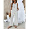 Women's Loose Fit Two Piece Outfit Sleeveless Tank Top High Waist Wide Leg Pants Set With 3D Abstract Print For Casual Summer Daily Wear