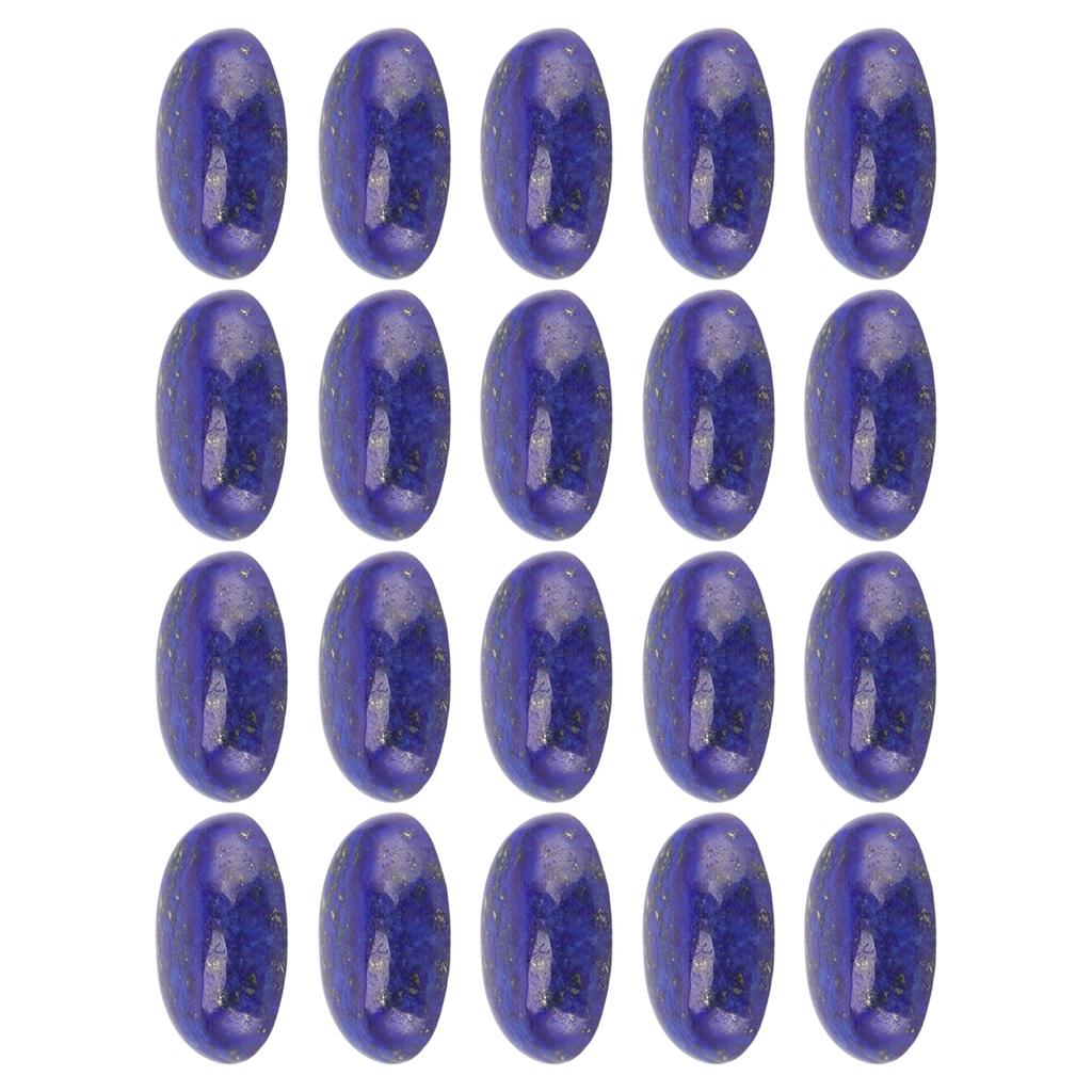 20pcs Oval Flatback Cabochon Lapis Lazuli Exquisite Ring Necklace DIY Stone Bead for Jewelry Making