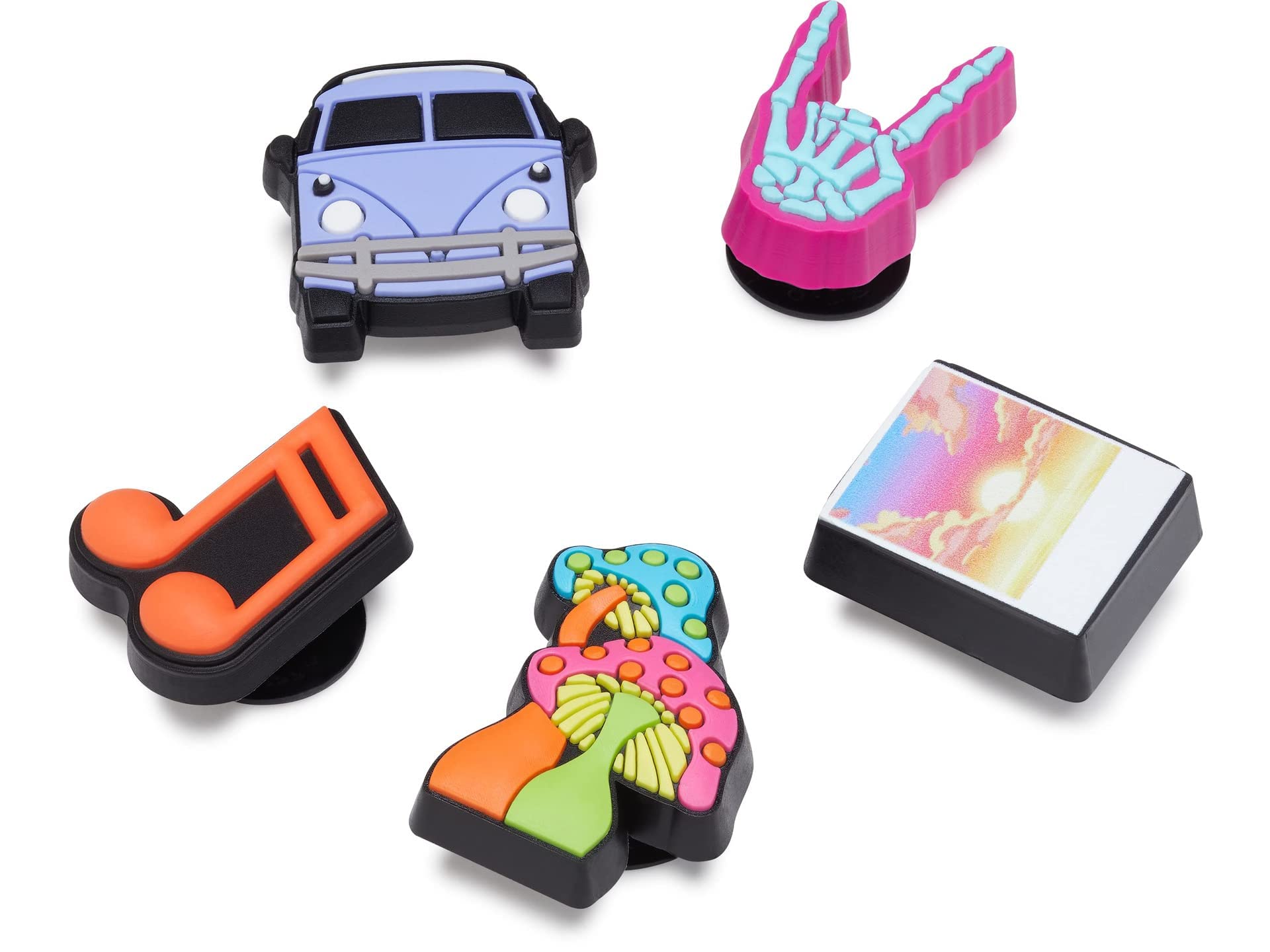 Shoe Shoe Unisex Funky Road Trip 5 Pack [Crocs] [Crocs] Jibbitz, Accessories, Charms, Multi-Free