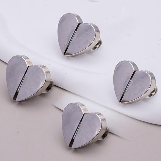 5 Pcs Magnetic Curtain Buckles Curtain Closure Heart-shaped Buttons Detachable Pins Heart Magnets for Home Room Window Curtains RV Blinds