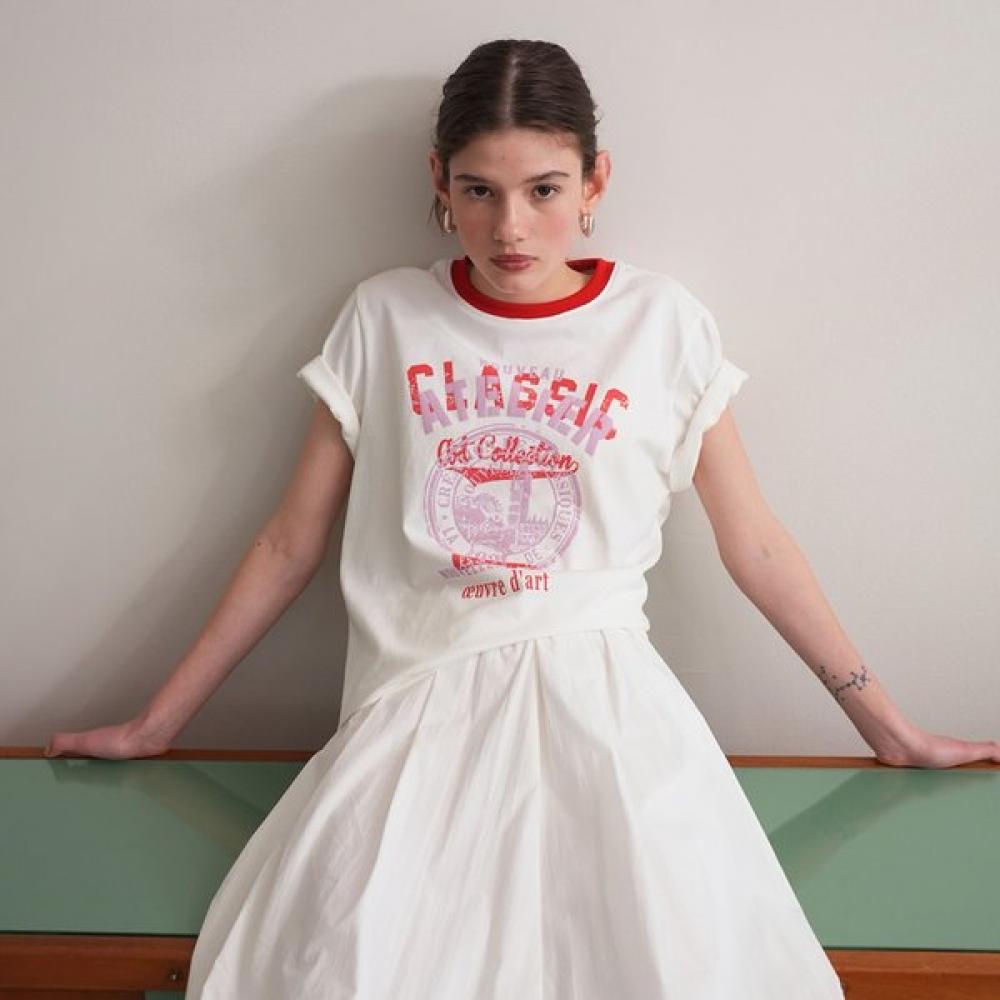 

On On [gi Eun Se] ArTwork PrinTing T shirT New5xe351 WHITE/55