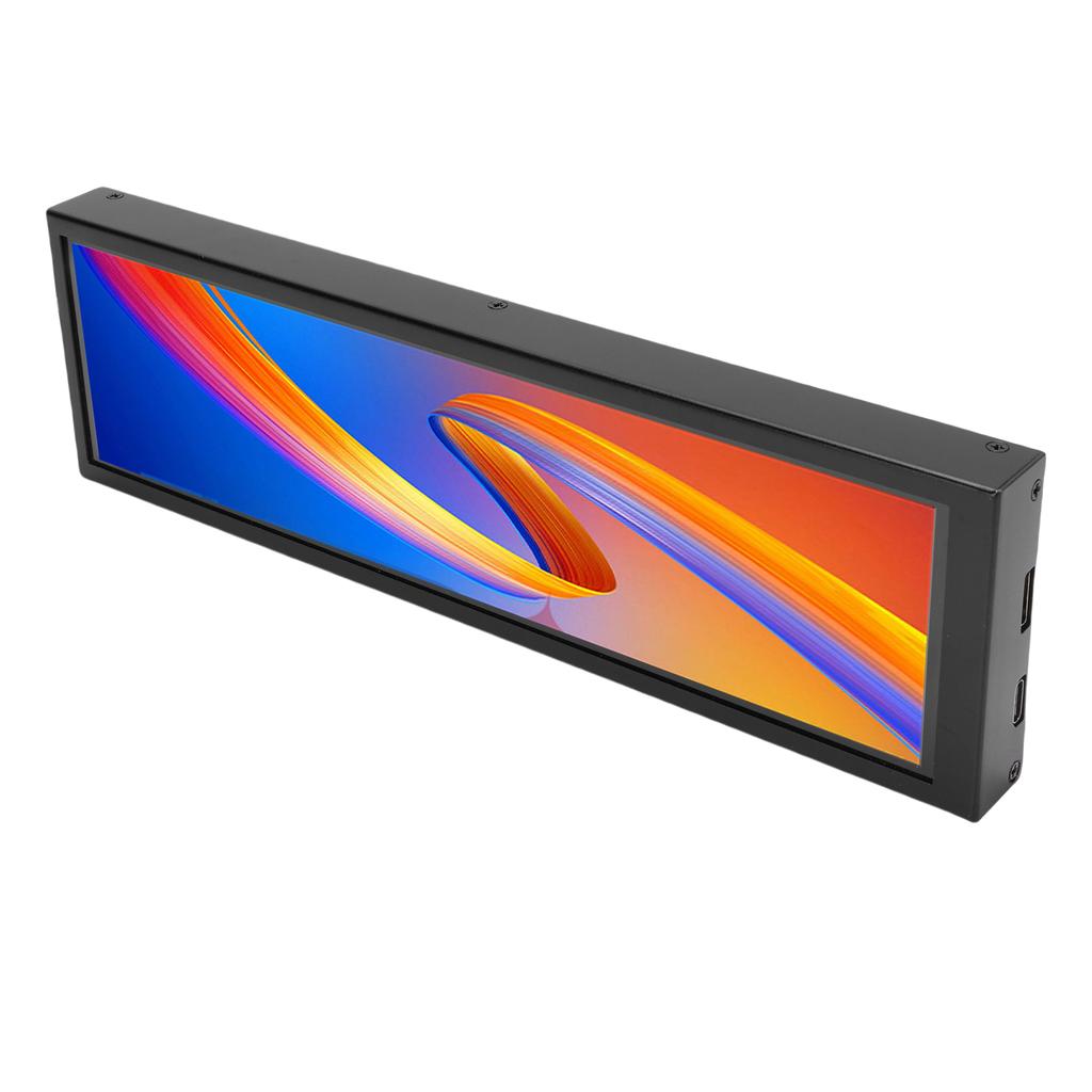 8,8 tommer PC-temperaturvisning 1920x480 Datatempvisning 178 graders bred visningsvinkel Dynamisk temastøtte Kapasitiv