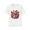 Floral Dog Graphic T-Shirt, Pet Lover Gift, Cute Animal Tee, Spring Style
