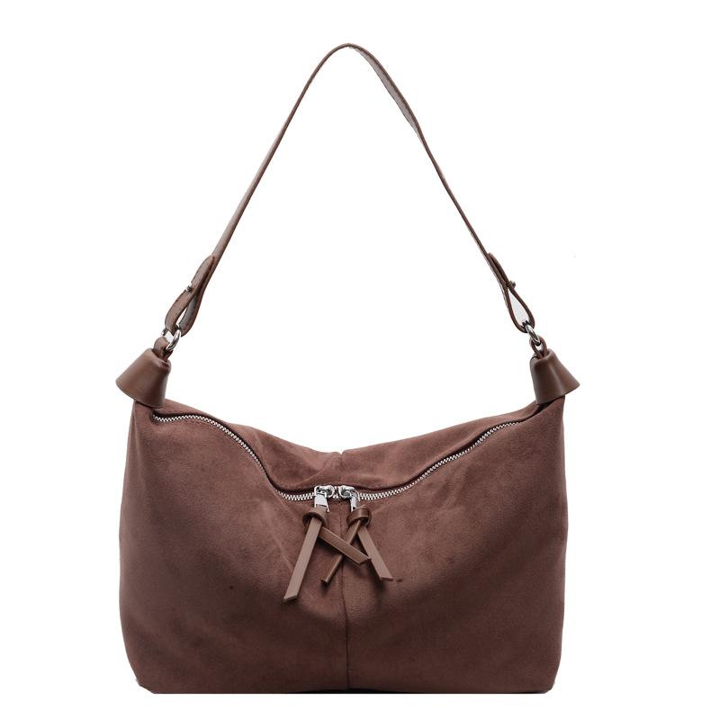 Autumn and winter pu bag women's new autumn and winter tide popular solid color shoulder bag casual large capacity commuter tote bag