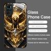 Stylish Eagle Golden Diamond Pattern Tempered Glass Phone Case for Motorola Moto G85 G84 G75 Edge 50 Fusion 40 Neo 30 Pro Cover