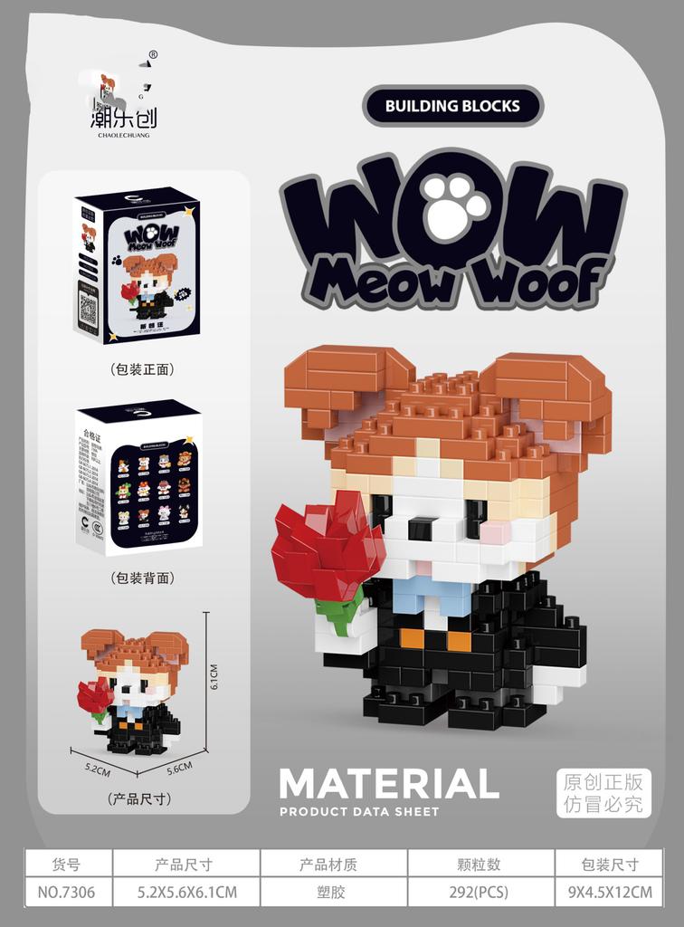 Animals Adults Cat Particle Micro Building Blocks Dog Bricks Construction Set Toys For Children Girl 6 Year Old Games Child Gift