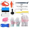 20Pcs Automotive Film Application Tools Plastic Scraper Felt Squeegee Car Magnet Holder Gloves Safety Cutter Micro Squeegee
