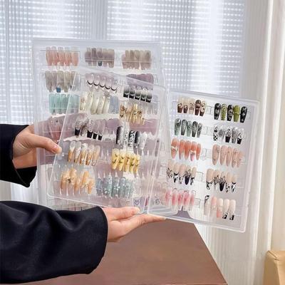 Nageltips Präsentationsbuch Nailart Präsentationsregal Box für 20/32/45 Set Press On Nägel Gel Lack Tipps Aufbewahrungsbrett