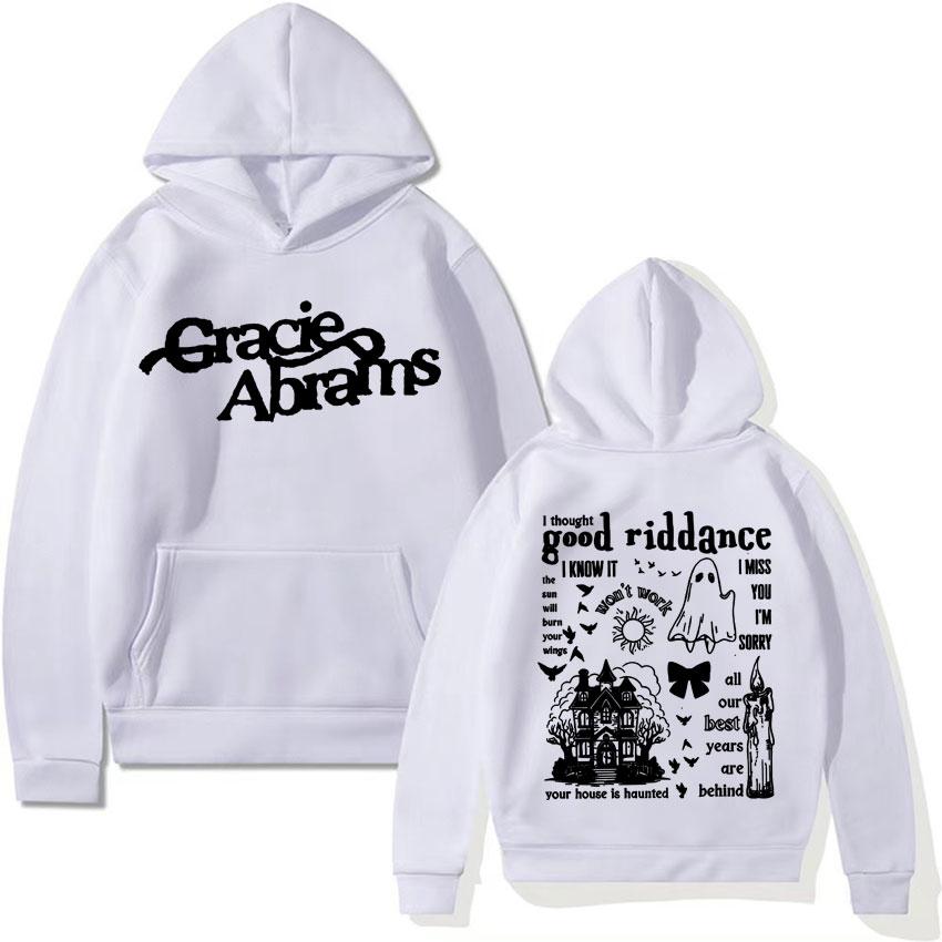Retro Gracie Abrams Print Hoodies The Secret of Us Tour 2024 Music Album Sweatshirt Pullover Men Women's Harajuku Fashion Hoodie
