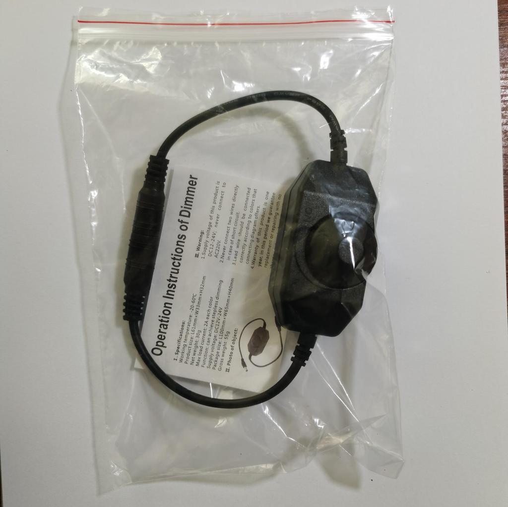 12V LED Inline Stufenloser Drehdimmer Helligkeitsregler