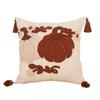 1 PZ Federa per Cuscino di Halloween LOZUJOJU Motivo Zucca Foglia Ricamo Tridimensionale Copricuscino per Divano Soggiorno Camera da Letto Arredamento Casa