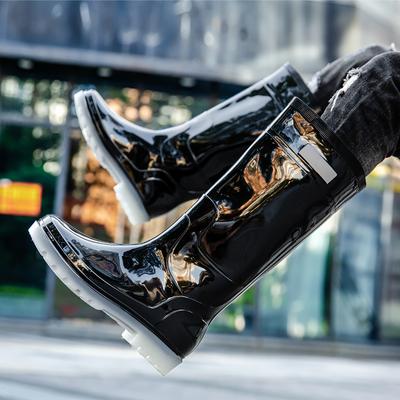 Botas de Lluvia Nuevas para Hombre Botas de Lluvia Altas Antideslizantes Impermeables Zapatos de Goma para Lavado de Coches Zapatos para Agua para Pesca Esposo Trabajo Botas de Goma