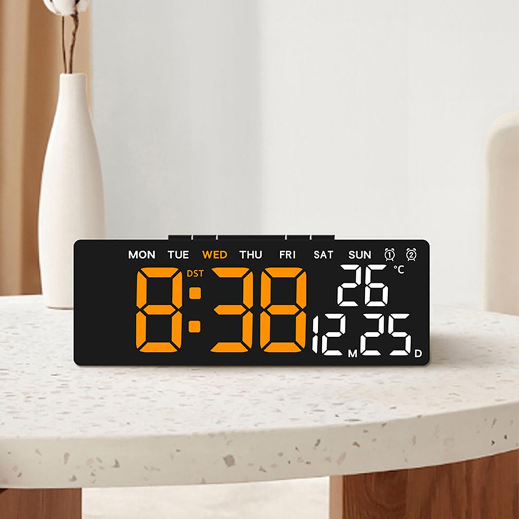 LED Display Digital Clock with Alarm Timer Date and Temperature Features for Modern Decoration