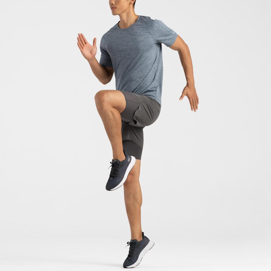 Decathlon Kalenji TS RUN 500 H DRY SPE CN Soft Breathable Running Cool Quick Dry Short Sleeve HNA T-Shirt Men's Blue