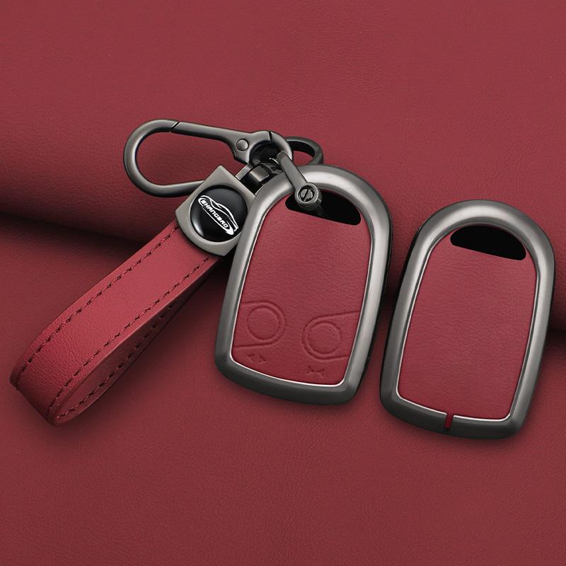 Interior Mouldings Zinc Alloy Car Fob Key Cover Rubber Case Protector Skin Shell Holder Set for DAF XF 105 XG IF Remote Keychain