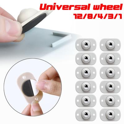 Mobilya İçin 12/8/4/3 Adet Tekerlek Paslanmaz Çelik Rulo Kendinden Yapışkanlı Tekerlek Ev 360 Derece Yük Taşıyan Döner Evrensel Tekerlek