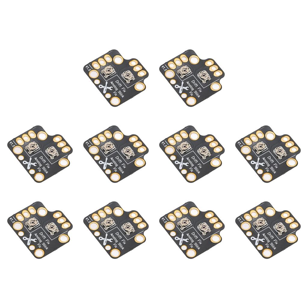 10pcs Gamepad Joystick Drift Repair Board Universal 3D Analog Joystick Drift Fix Mod for Game Controllers Black