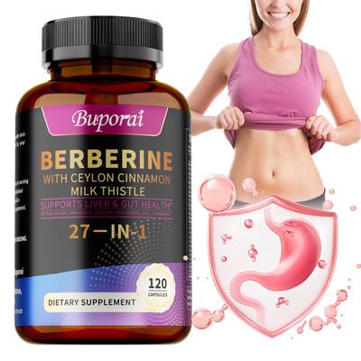 Berberine Ceylon Cinnamon Milk Thistle Supplement - Supports Liver and Digestive Health, Boosts Immunity, and Is an Antioxidant.