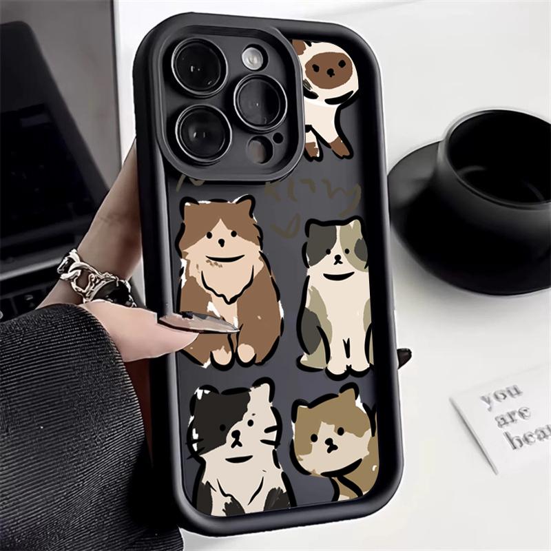 Phone Case for Xiaomi Redmi Note 12S 11S 10S 9 10 11 12 13 Pro Plus Max 5G 12C 13C 10C 12 4G 14C Cartoon Cats Soft Cover