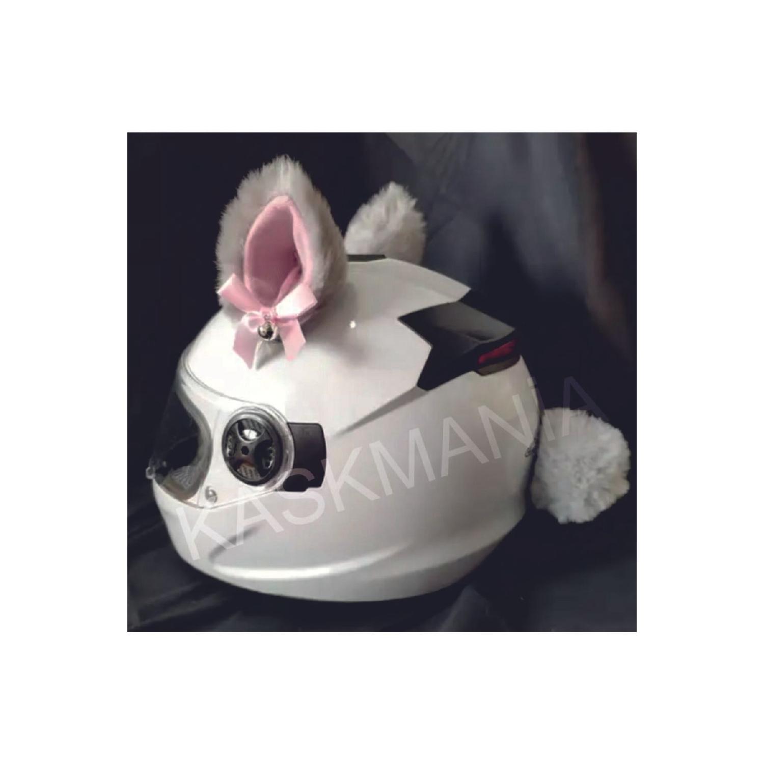 

Helmet Ear Plush Ear Helmet Ornament Helmet Accessory серый