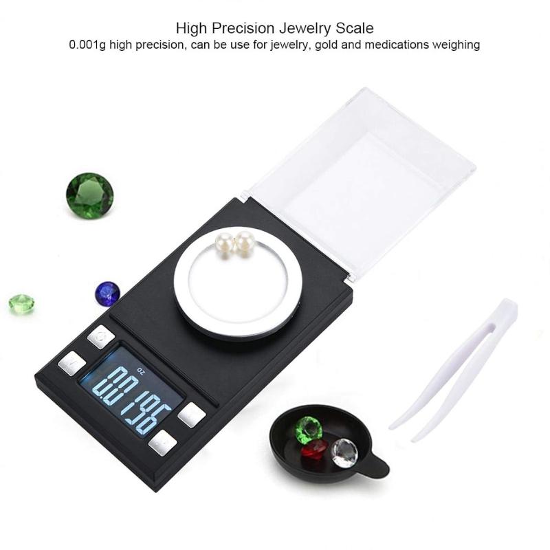 High Precision 0.001G Jewelry Pocket Scale Digital Carat Diamond Milligram Weighing Balance For Ingredients And Gems