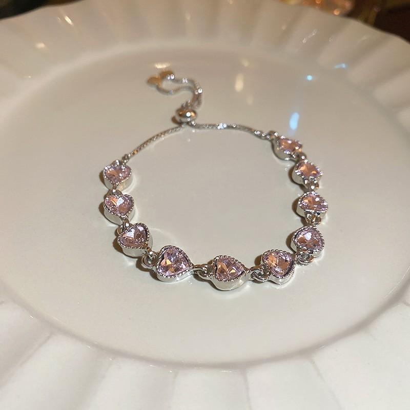 Electroplated Zircon Sun Love Bracelet Niche Sweet Versatile Bracelet Temperament Light Luxury High-end Jewelry Women