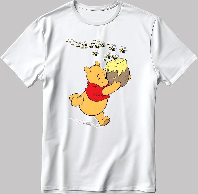 WINNIE THE POOH HONEY BEE WHITE T SHIRT S