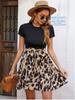 European & American Women's Fashion Print Patchwork Short Sleeve Dress 2023