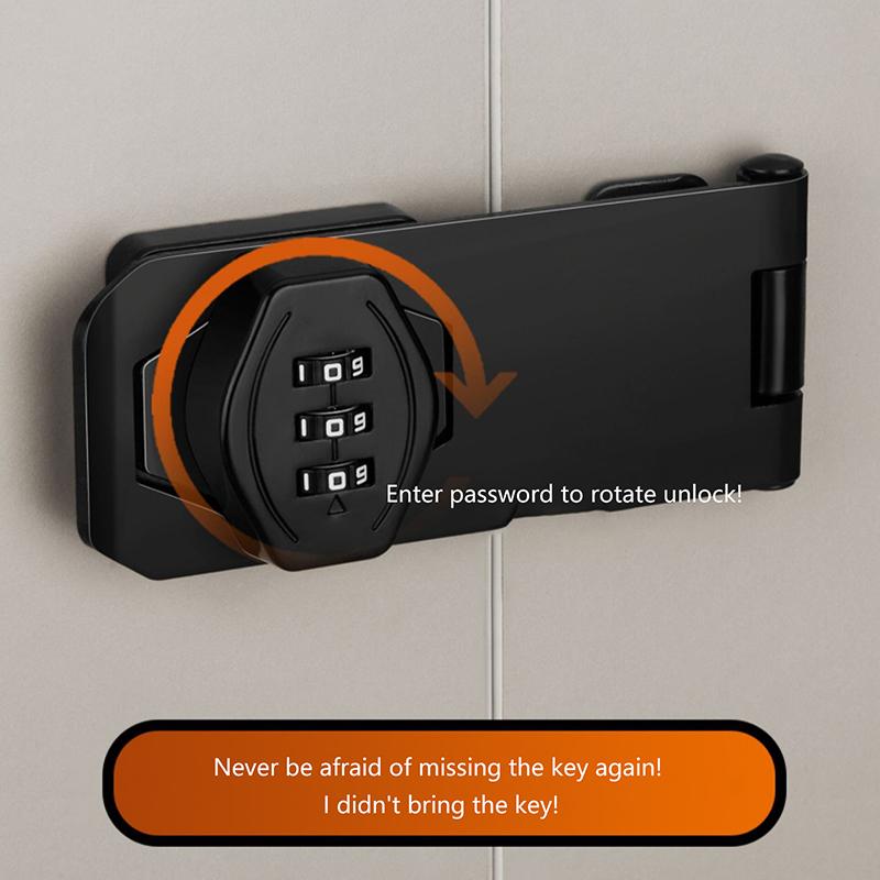 3-Digit Combination Lock Easy To Install Zinc Alloy Password Drawer Locks Mechanical Dial Cabinet Security Cam Lock Refrigerator
