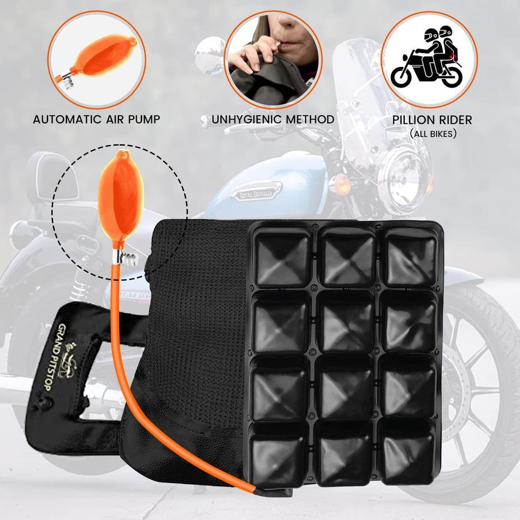 Inflatable Air Seat Cushion with Pump | Breathable Mesh Cover & Non-Skid Bottom | Ideal for Medical, Office, Home, Motorcycle