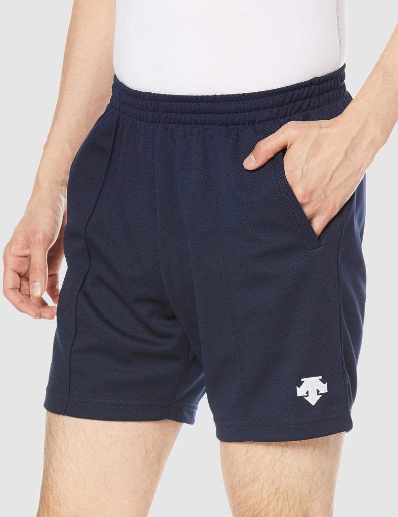 DESCENTE Volleyball Suitable for and Features a Unique Unisex NVY Shorts, Sweat-Absorbent, Stretch, Unisex, Men, Women, Juniors, Practice, Design,