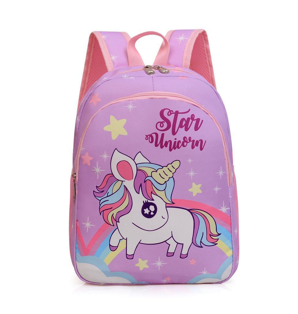 Cute Nylon School Bag For Boys And Girls With Fun Cartoon Prints