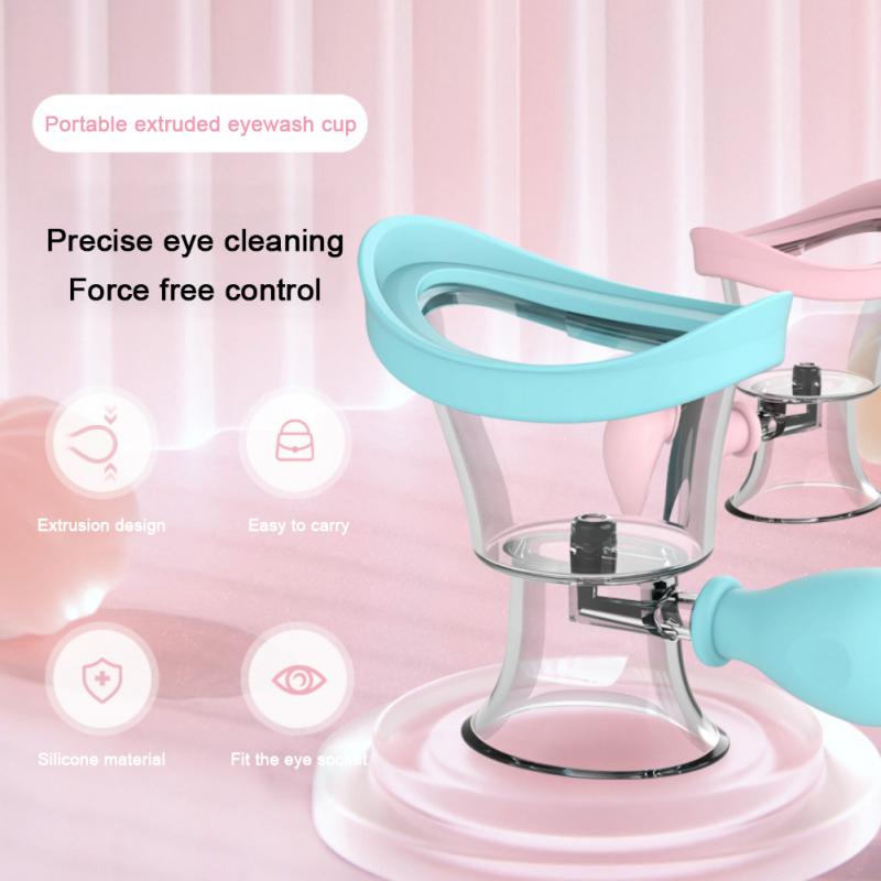 

Многоразовый силиконовый стаканчик для промывания глаз, многоразовый инструмент для промывания глаз, мягкий очиститель для промывания глаз, профессиональный контейнер для промывания глаз для студентов и взрослых розовый
