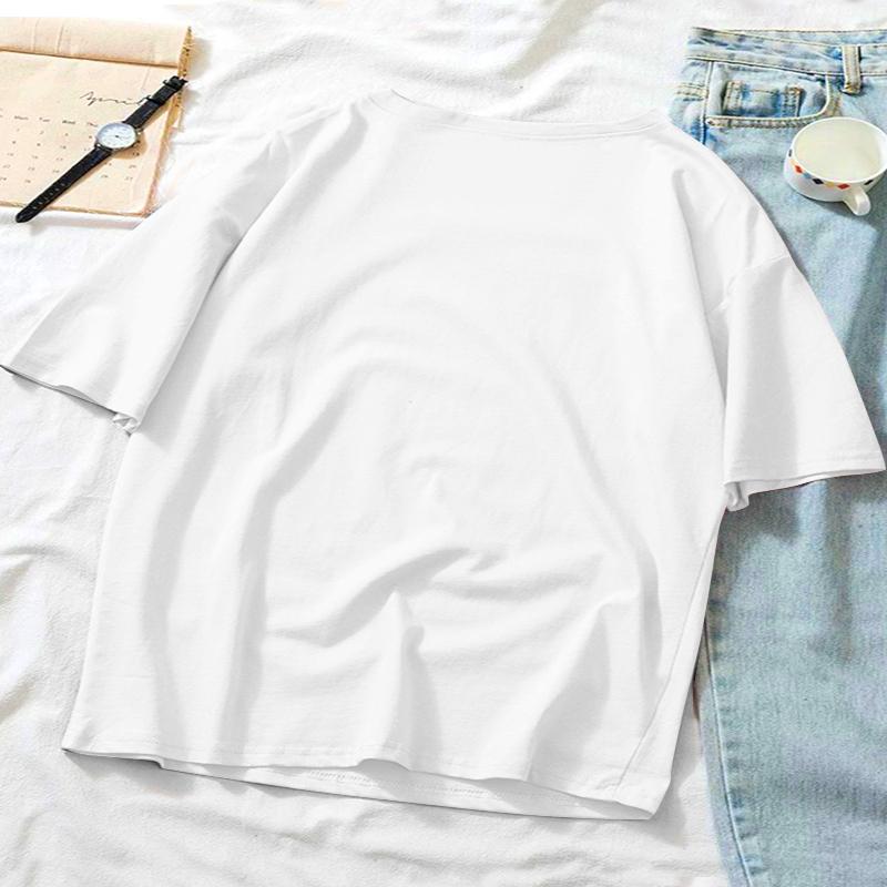 Women's Crew Neck Short Sleeve T-Shirt, Soft Cotton Blend